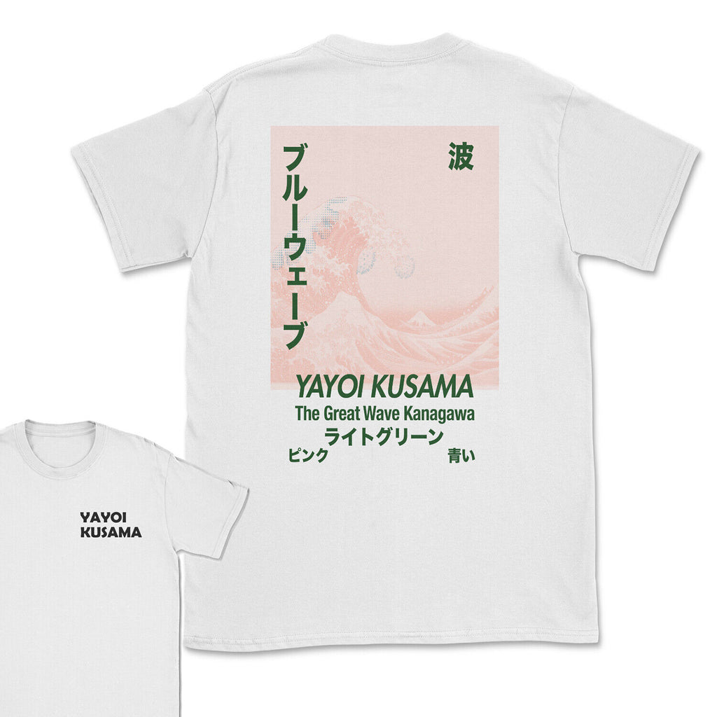Yayoi Kusama T-shirt 6 pink wave Art show t-shirt 2 sided print