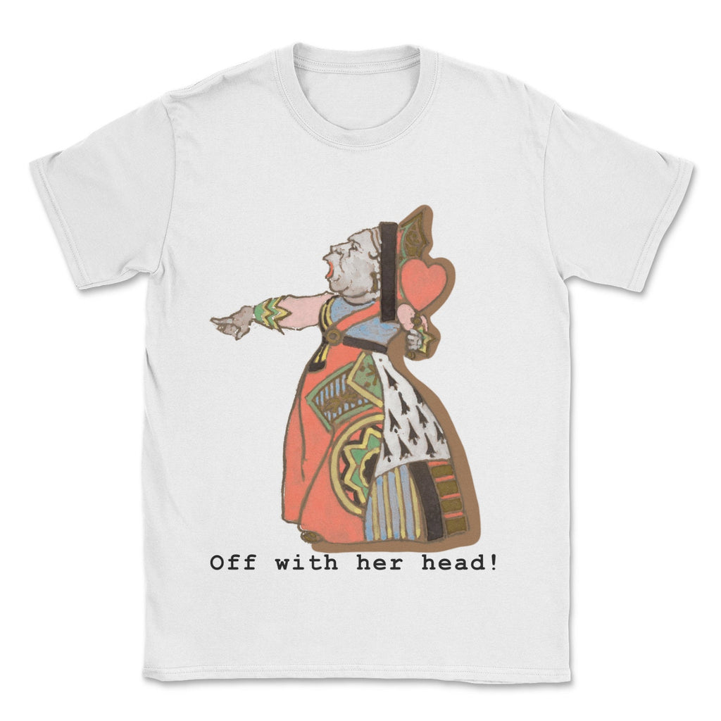 Red Queen T-Shirt - Off with her head, Alice In Wonderland, Lewis Carrol