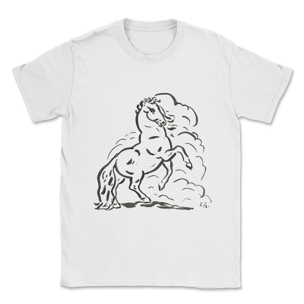Reared up horse line drawing, Leo Gestel t-shirt
