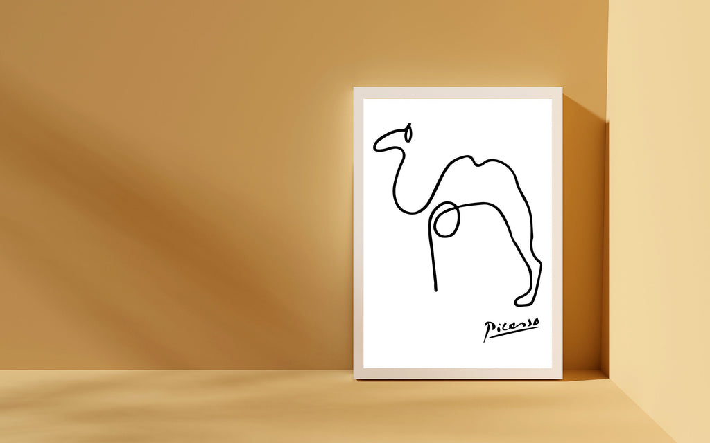 Picasso's Camel line drawing Poster Art | Exhibition Print in High