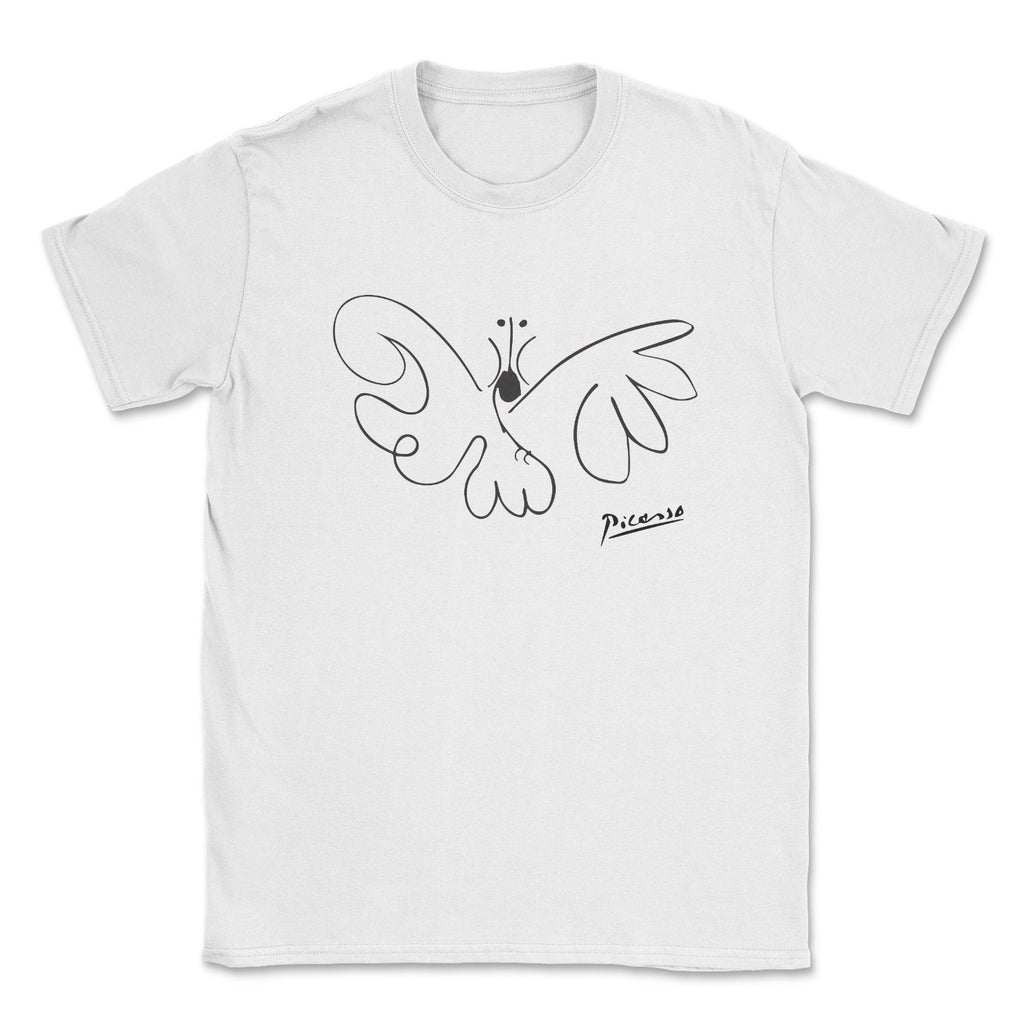 Butterfly line drawing, Pablo Picasso t-shirt