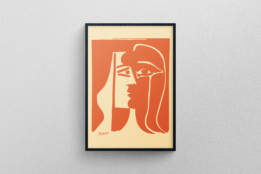 Picasso's Ladies Portrait Poster Art Drawing | Exhibition Print in High Resolution