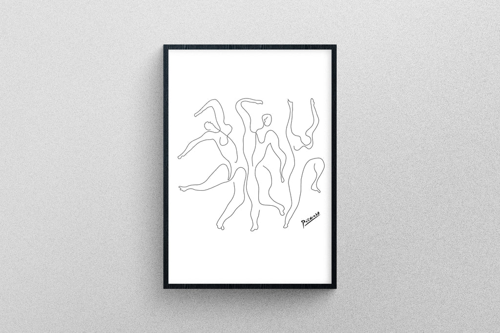 Picasso's Dancing line drawing Poster Art Drawing | Exhibition Print in High Resolution