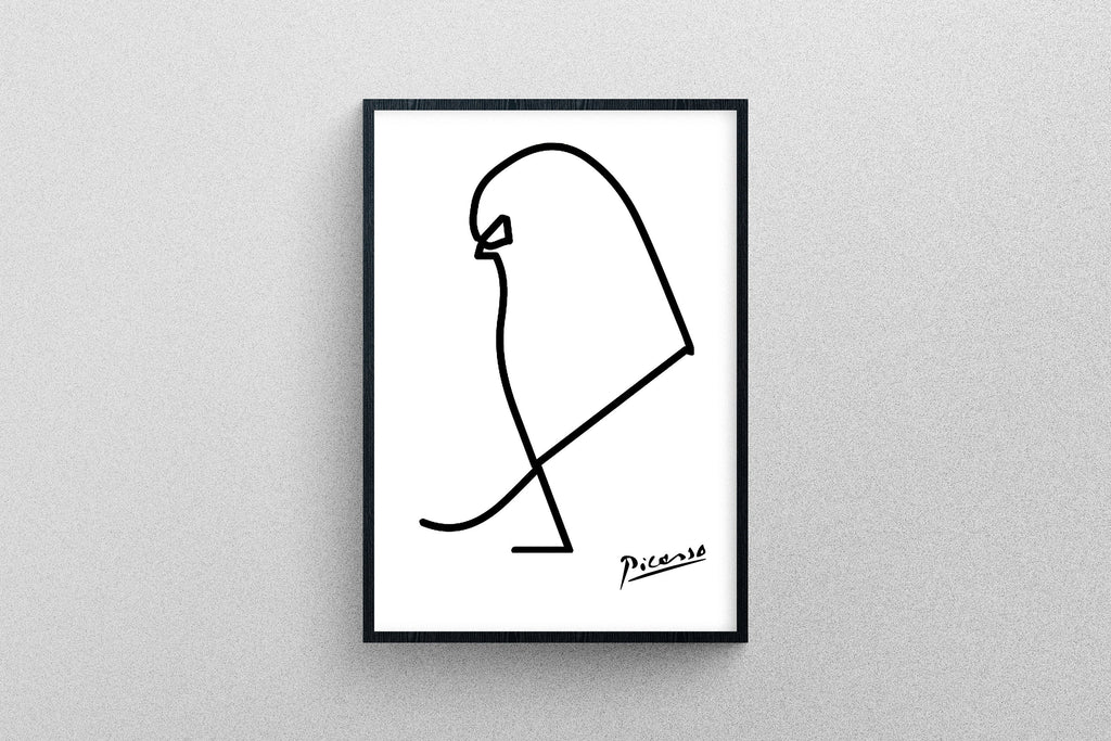 Picasso's chicken line drawing Poster Art Drawing | Exhibition Print in High Resolution