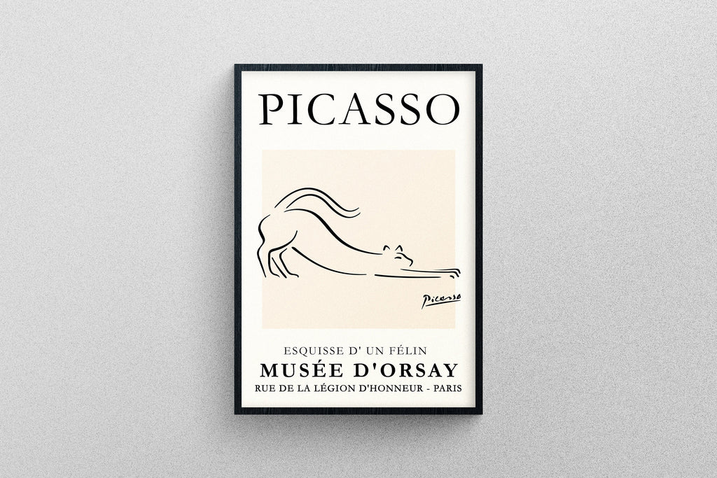 Picasso's Feline Poster Cat Art | Exhibition Print in High Resolution