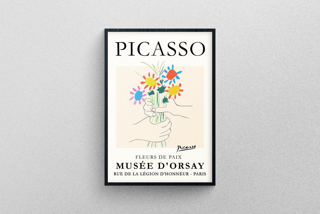 Picasso's Peace Flower Poster Art | Exhibition Print in High Resolution