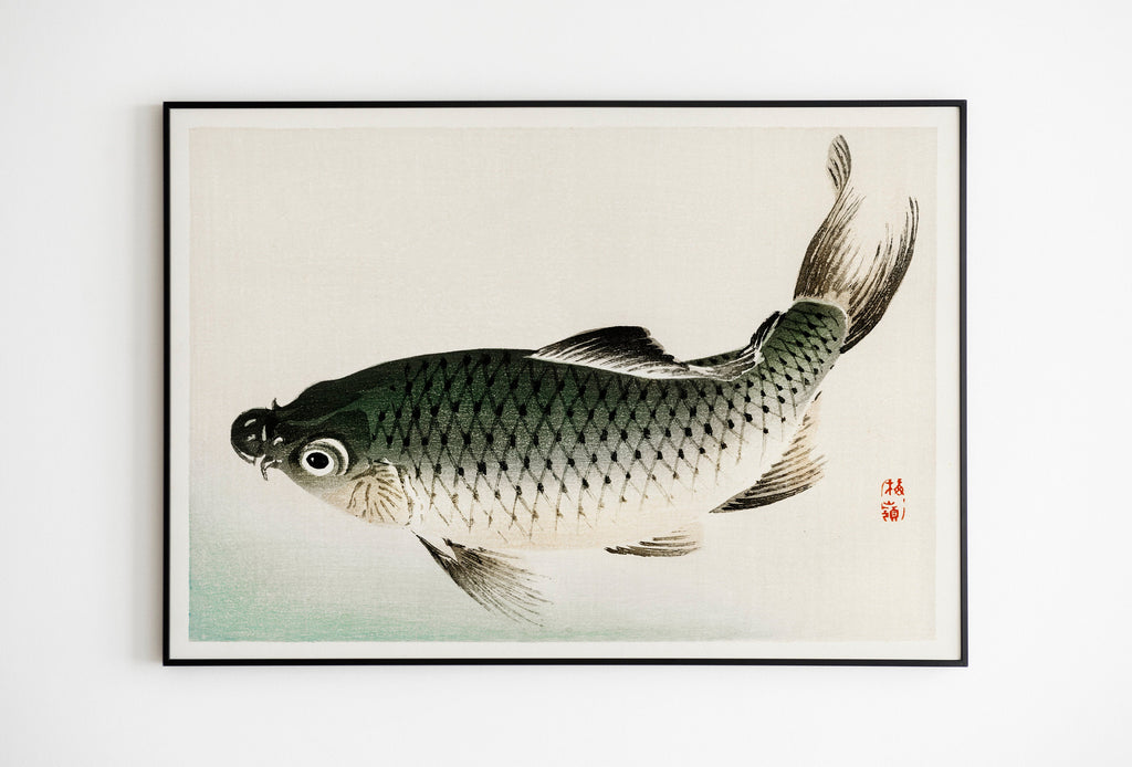 Carp Art Print by Kōno Bairei Vintage Poster |  exhibition quality print