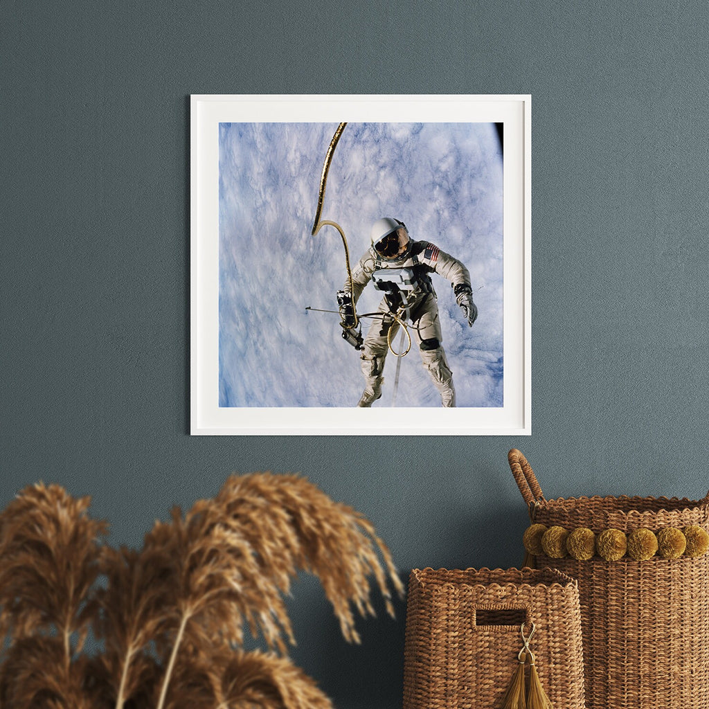 Astronaut Floating in space NASA Poster, Space Engineering Art Print