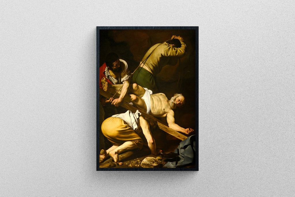 Caravaggio's Crucifixion of St. Peter 1600 Painting | Exhibition Print in High Resolution