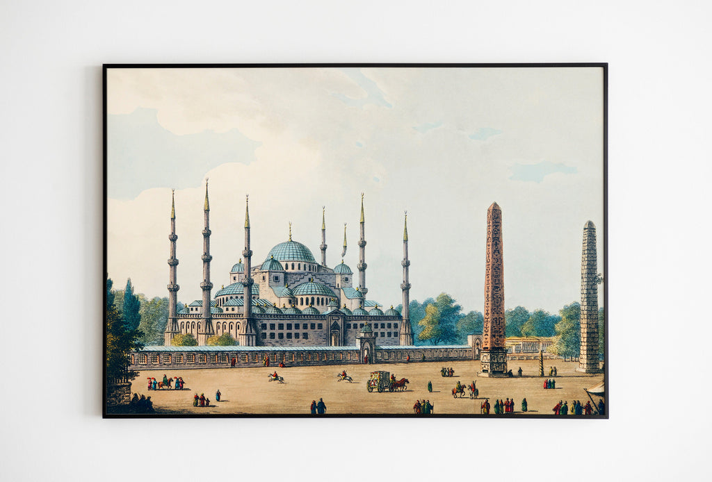 Mosque of Sultan Achmet - Mosque Landscape Vintage Poster Art