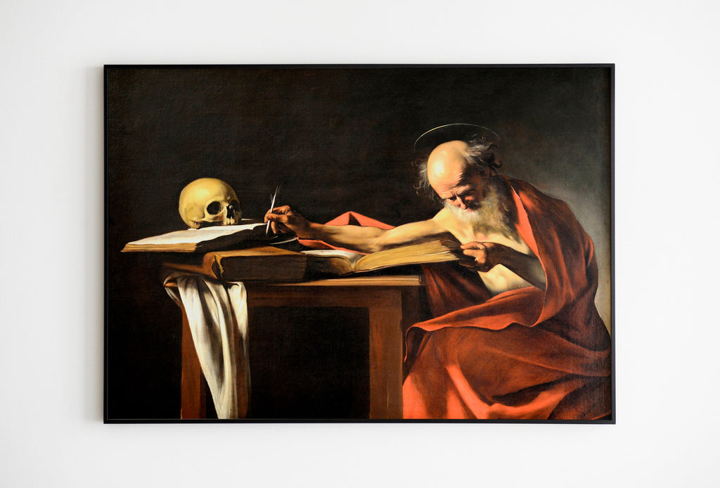 Caravaggio's Saint Jerome Writing (1606) Poster.