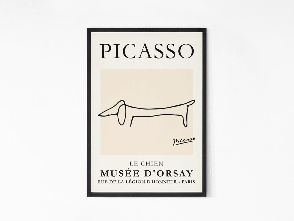 Picasso's Dachshund Dog line drawing Poster Art Musée d'Orsay