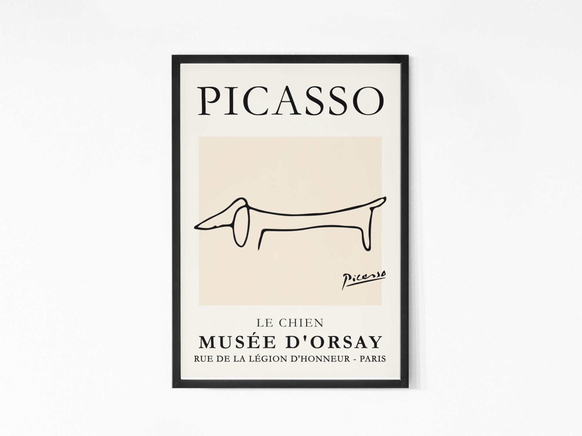 Picasso's Dachshund Dog line drawing Poster Art Musée d'Orsay – Big Art ...