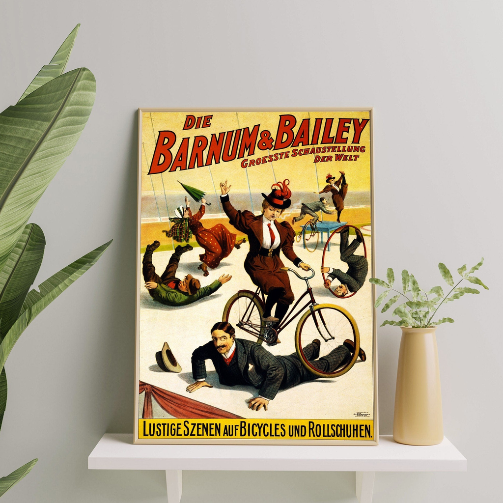 The Barnum & Bailey 'Greatest Show On Earth' | German Bicycle Carnival Quality Poster