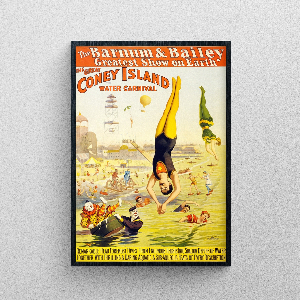 The Barnum & Bailey 'Greatest Show On Earth' | Coney Island Water Carnival Quality Poster