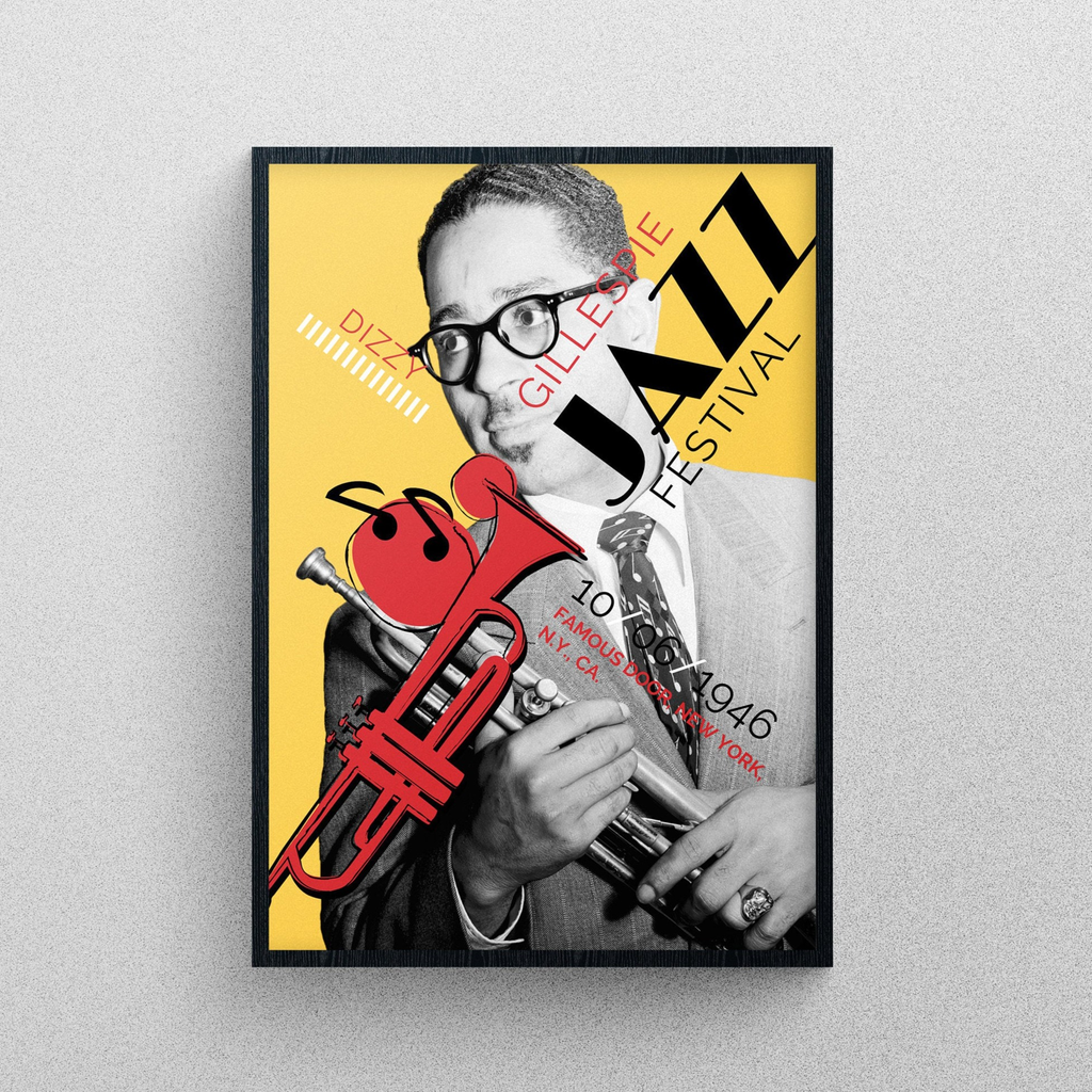 Dizzy Gillespie, Famous Door, New York, N.Y. June 1946 | Iconic trumpeter Music Poster