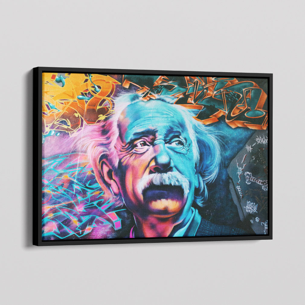 Albert Einstein Graffiti Canvas