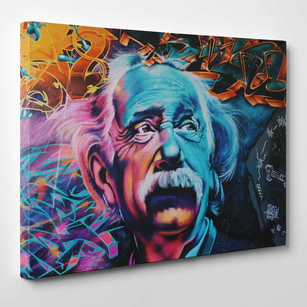 Albert Einstein Graffiti Canvas