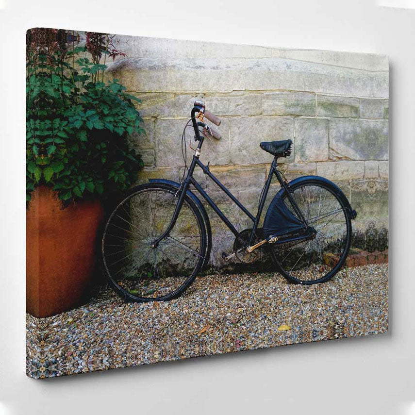 Vintage Bicycle at the manor Canvas