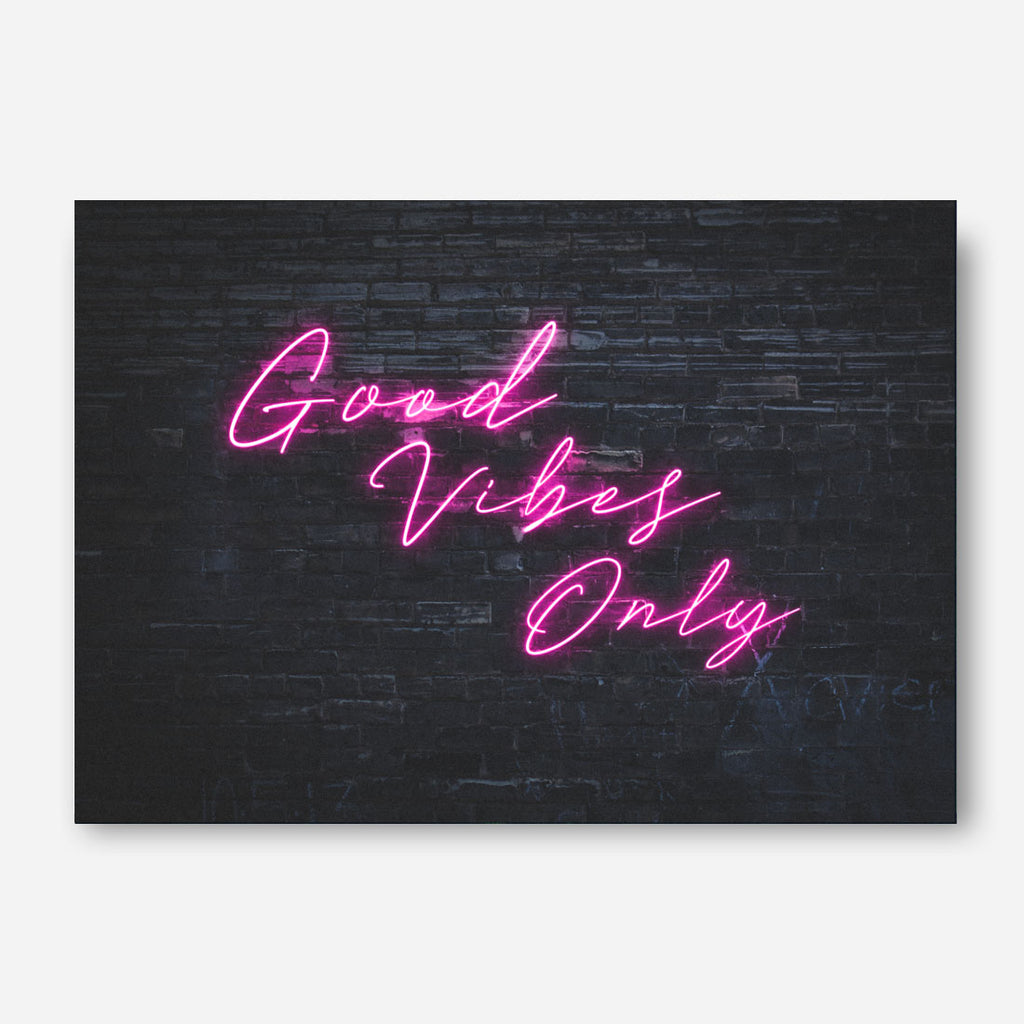 Neon Good Vibes Only Print