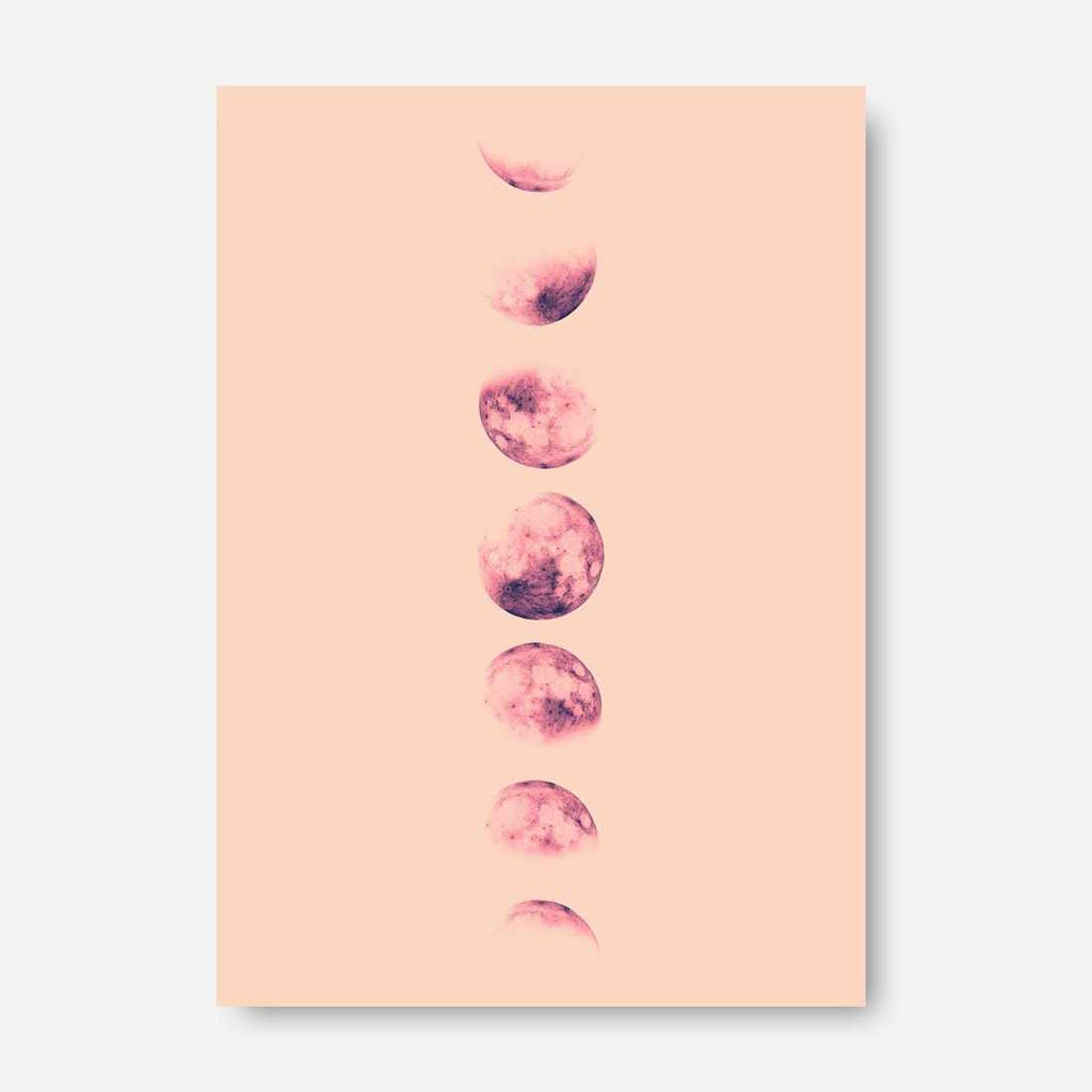 Lunar Cycle Pink Print