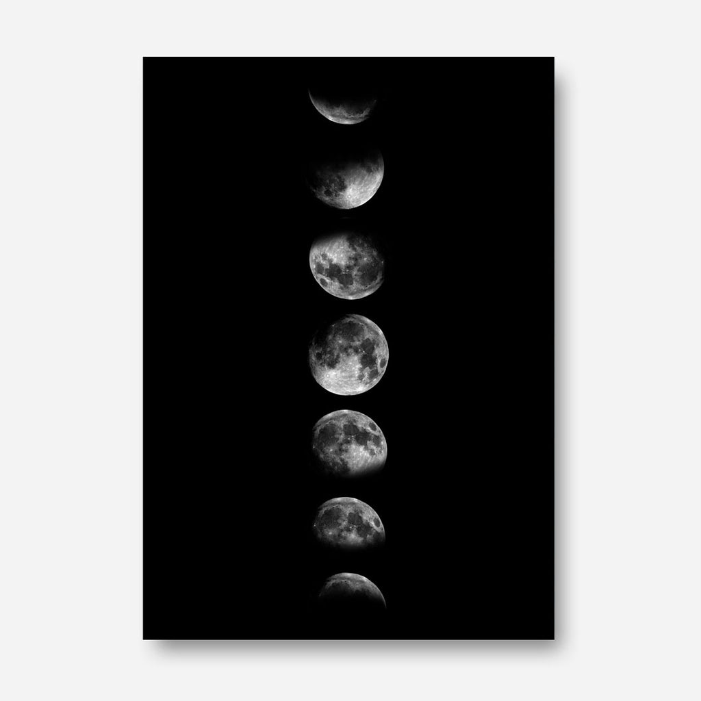 Lunar Cycle Black Print