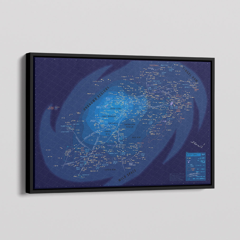 Galaxy Map Star Wars inspired Canvas