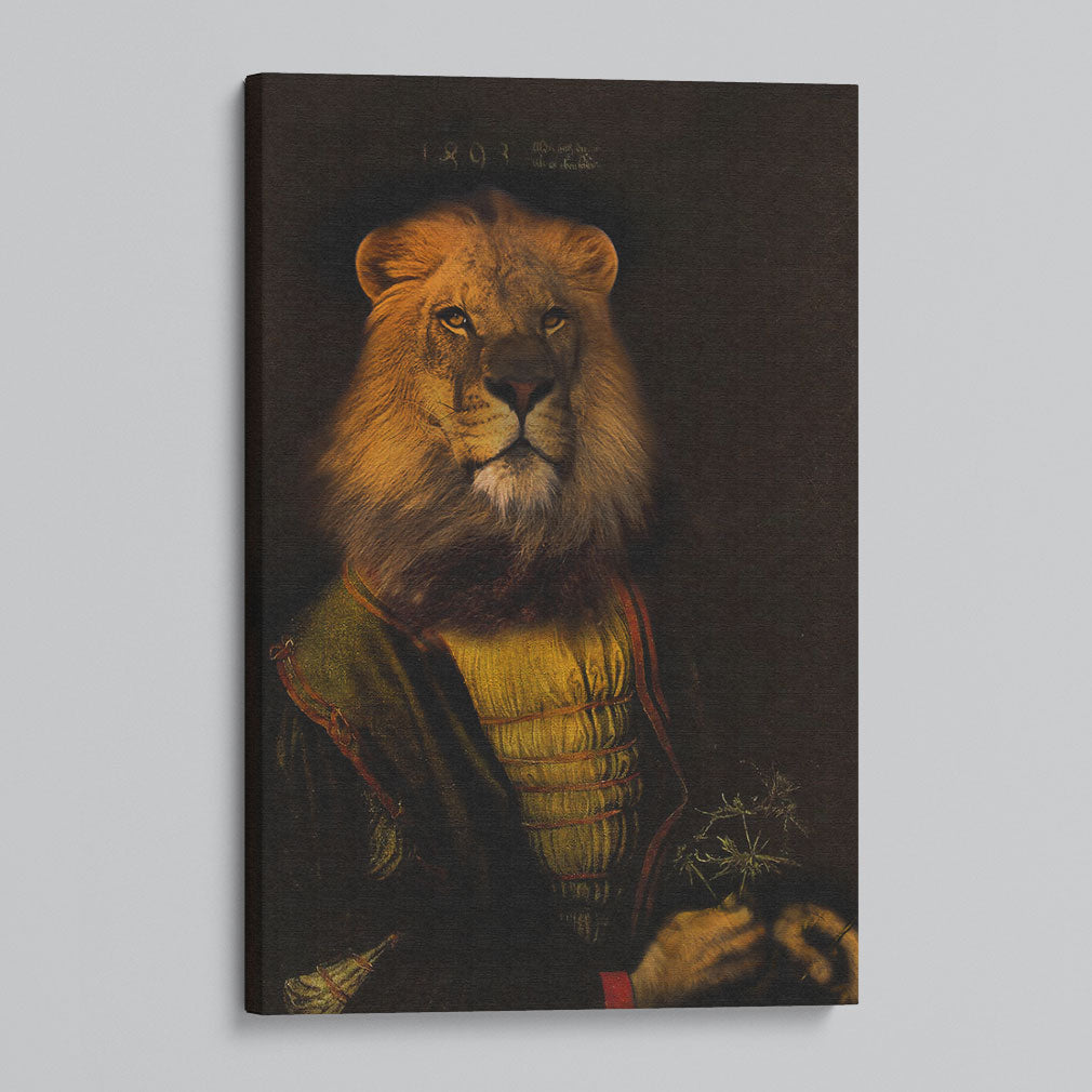 Victorian Lion Portrait Canvas