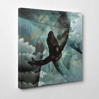 Before the Parachute Opens Tullio Crali Framed Canvas